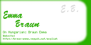 emma braun business card